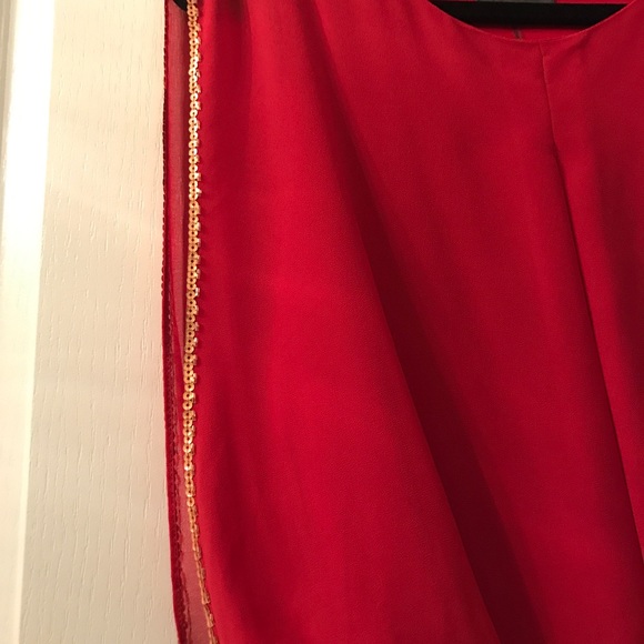 COPY - Artee Couture Red Holiday Dress. WORN ONCE - Picture 5 of 6